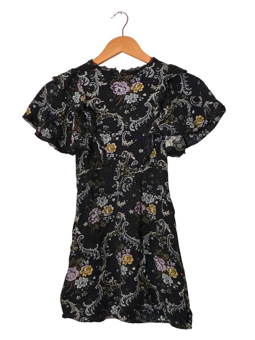 Art Class | Floral printed flutter sleeves high neck lightweight sundress 7/8
